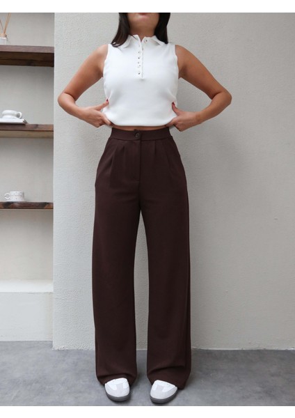 Pile Detay Likralı Pantolon