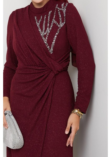 Eylül Tesettür Abiye Bordo fırsatları