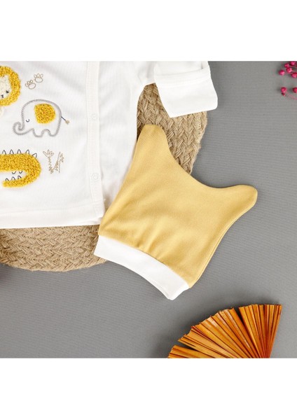 Pamuklu Aslan Nakışlı 3'lü Zıbın Erkek Set fırsatları