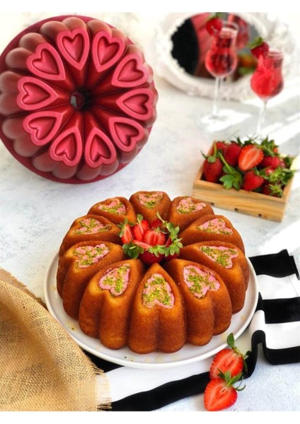 Kırmızı Ametist Döküm Kek Kalıbı, Şık ve Dayanıklı Mutfak Aksesuarı modelleri