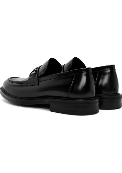 Erkek Siyah Deri Klasik Loafer 25WFD750022 indirimleri