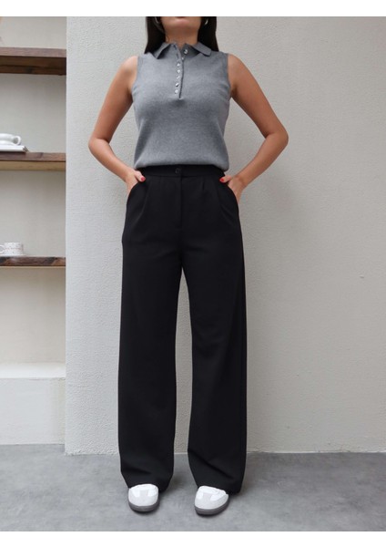 Pile Detay Likralı Pantolon