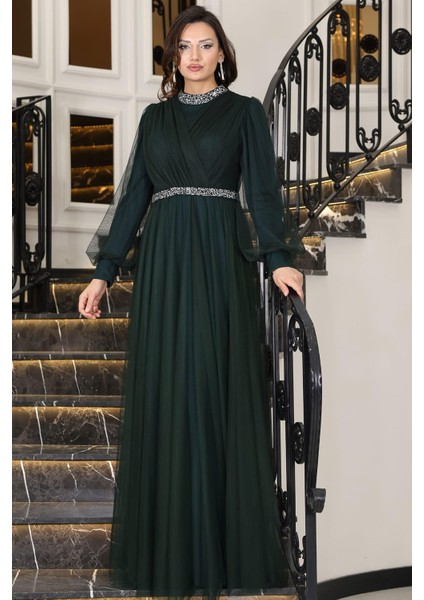 Sena Tesettür Abiye Zümrüt