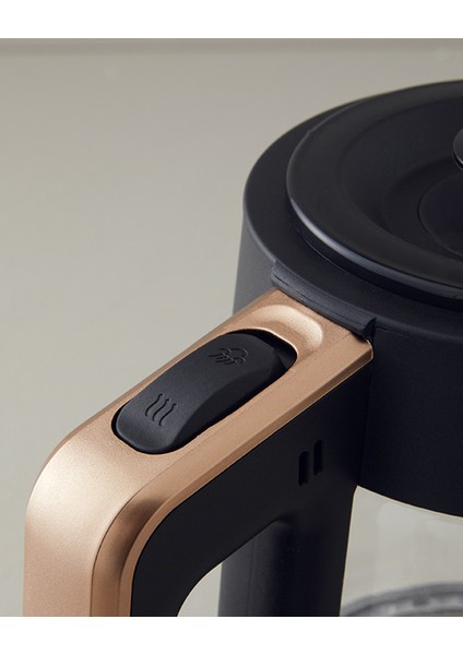 Şık Cam Çay Makinesi ve Kettle Seti, Siyah-Bakır Tasarım, Şık ve Fonksiyonel Kullanım fırsatları