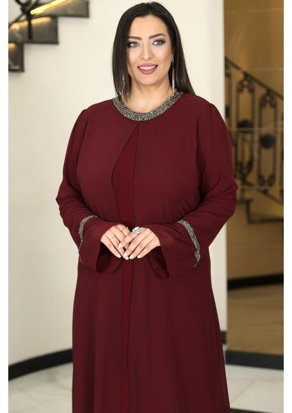 Sultan Tesettür Abiye Bordo fiyatları