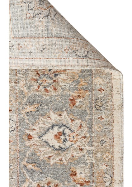 Efes 04 Cream Grey Xw Geleneksel Vintage Desenlerine Sahip Özel Yumuşak Tuşeli Iplik ile Üretilen Halı modelleri