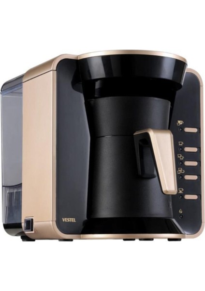 Klasik Türk Kahvesi Makinesi, Şık Tasarım ve Kolay Kullanım, Altın Detaylar Ile.