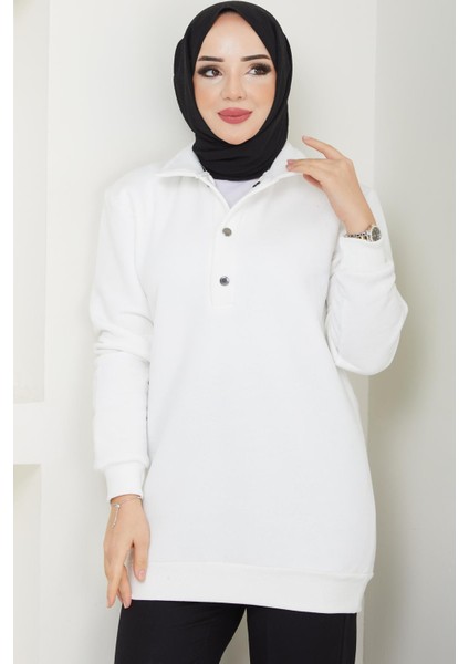 Esila Tesettür Sweat Ekru modelleri