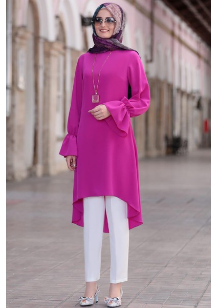 Eflin Tesettür Tunik Fuşya