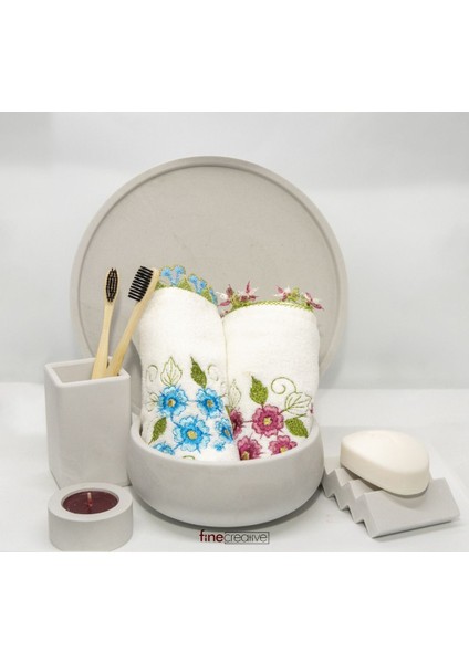 5'li Mermer Desenli Banyo Seti Tuvalet Wc Sıvı Sabunluk Diş Fırçalığı Beton Aksesuarları Takım fiyatları