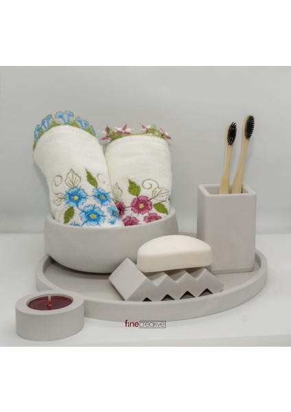 5'li Mermer Desenli Banyo Seti Tuvalet Wc Sıvı Sabunluk Diş Fırçalığı Beton Aksesuarları Takım modelleri