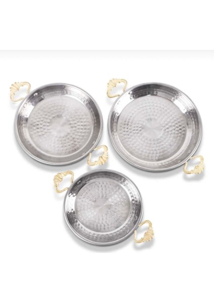 Gri Bakır Görünümlü Alüminyum Tava ve Sahan, 18-20-22CM, Ideal Pişirme Araçları