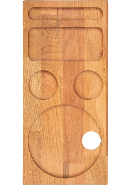 Turuncu Ahşap Otel Sunum Tepsisi, Kettle ve Ikramlık Tepsi