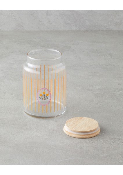 Şık Turuncu Cam Kavanoz, 800 Ml, Retro Tarz, Dayanıklı ve Kullanışlı Tasarım fiyatları