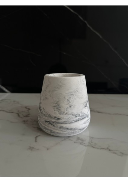 Beton Kalemlik Dekoratif Aksesuar El Yapımı Diş Fırçalık Minik Vazo modelleri