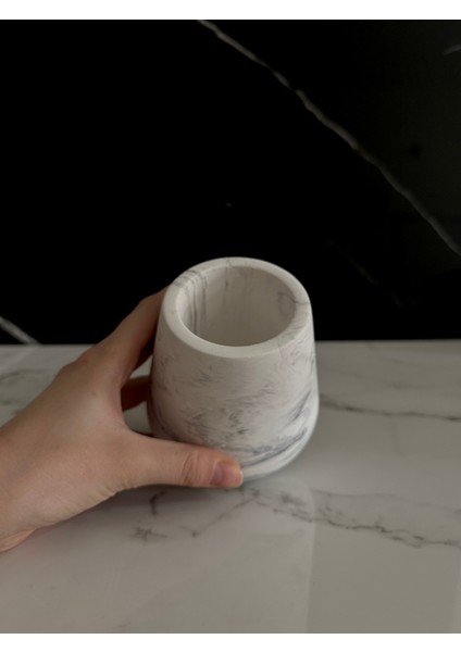 Beton Kalemlik Dekoratif Aksesuar El Yapımı Diş Fırçalık Minik Vazo fırsatları