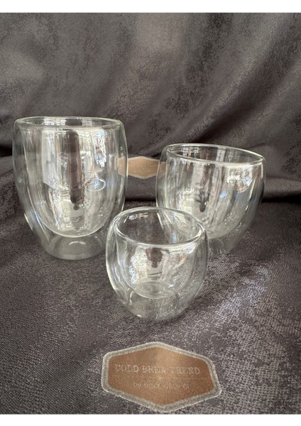 Çift Cidarlı Kahve Bardak Seti, 3 Adet, Şık ve Kullanışlı Hediye Seçeneği indirimleri