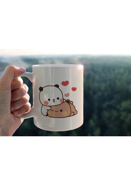 2'li Seramik Kahve ve Çay Kupası Seti, Özel Baskılı, Beyaz, Şık ve Kullanışlı fiyatları