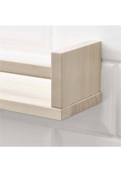 40 cm Genişlikte Doğal Kavak Baharat Rafı, Şık ve Kullanışlı Tasarım fiyatları
