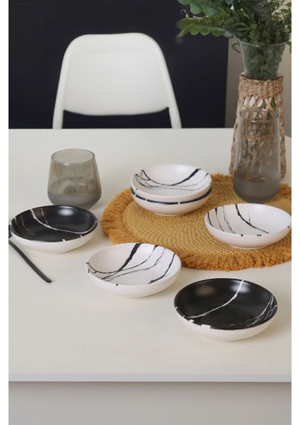 Renkli Mermer Çerezlik 13 cm 6'lı Set, Şık ve Kullanışlı Ev Dekorasyonu Aksesuarı fiyatları