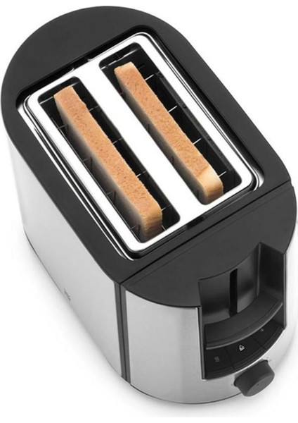 Çelik 2 Hazneli 6 Isı Ayarlı Gümüş Ekmek Kızartma Makinesi 870 W fiyatları