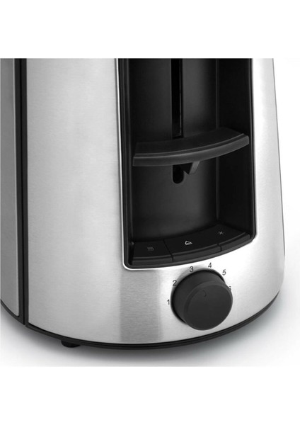 Çelik 2 Hazneli 6 Isı Ayarlı Gümüş Ekmek Kızartma Makinesi 870 W fırsatları