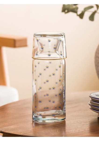 Mavi Göz Baskılı, Şık 700 ml Sürahi, Günlük Kullanım ve Davetler Için Ideal modelleri