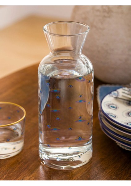 Mavi Göz Baskılı, Şık 700 ml Sürahi, Günlük Kullanım ve Davetler Için Ideal fırsatları