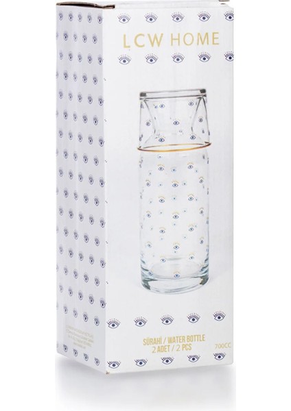 Mavi Göz Baskılı, Şık 700 ml Sürahi, Günlük Kullanım ve Davetler Için Ideal indirimleri