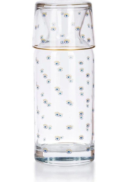 Mavi Göz Baskılı, Şık 700 ml Sürahi, Günlük Kullanım ve Davetler Için Ideal