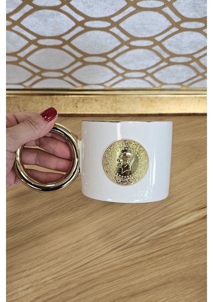 Altın Detaylı Porselen Kupa, 250 Ml, Şık ve Zarif Tasarım fiyatları