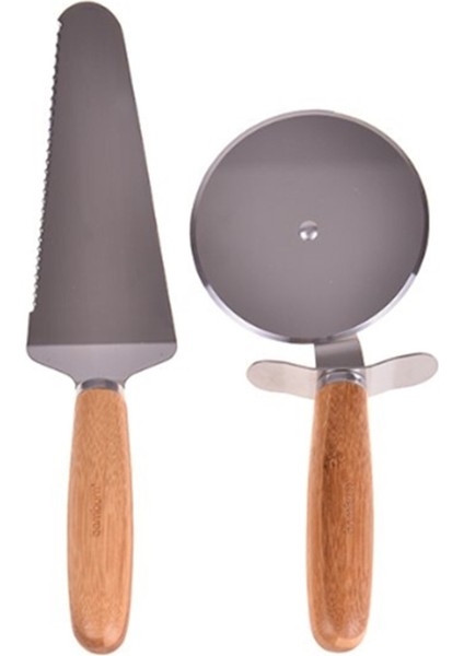 Çok Renkli Pizza Dilimleme ve Servis Seti, Kesme Bıçağı ile Keyifli Anlar