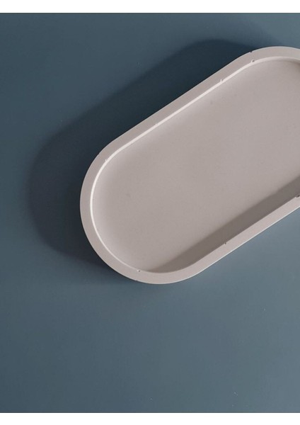 Dekoratif Beton Oval Sunumluk Dekoratif Takı Tabağı, Saksılık, Yağdanlık, Tütsülük, Mumluk fiyatları