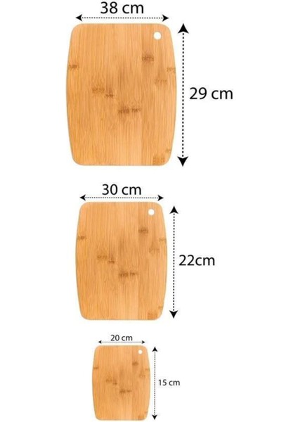 3'lü Kesme Tahtası Seti Bej, Dayanıklı ve Şık Mutfak Gereci modelleri