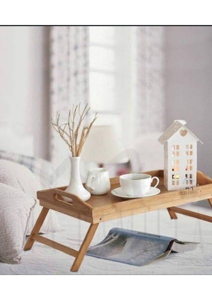 Çok Renkli Bambu Ayaklı Ahşap Dekoratif Sunum Tepsisi fırsatları