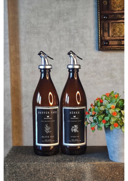 Iki Parça 500 ml Zeytinyağı ve Sirke Şişesi Seti, Yağdanlık ve Yağlık fiyatları