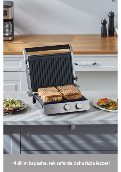 Paslanmaz Gövdeli Döküm Plakalı Tost ve Izgara Makinesi modelleri