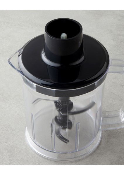 4 Bıçaklı Mini Blender Seti 1500W Siyah-Krom, Güçlü ve Şık Mutfak Yardımcıası