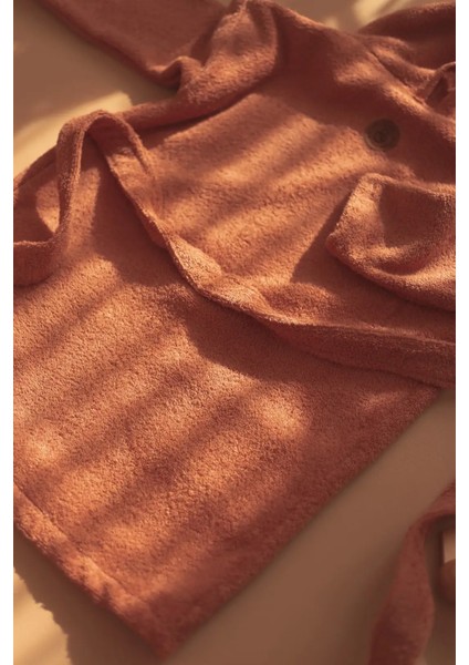 Özel Buldan Dokuması %100 Saf Pamuk Çocuk Bornozu