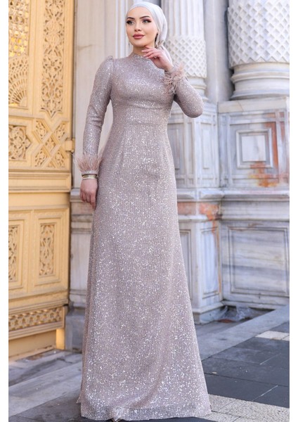 Sakura Tesettür Abiye Bej fırsatları