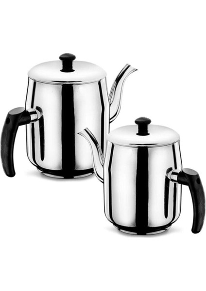 Paslanmaz Çelik Kahve Demliği, 3.25 Litre, 5 No, Beyaz, Dayanıklı ve Şık Tasarım