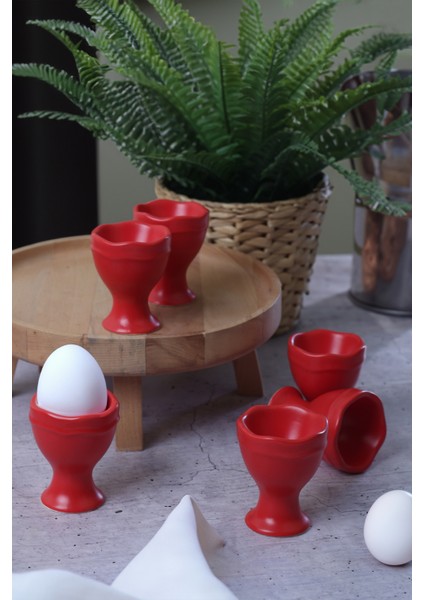 Kırmızı Juliet Yumurtalık Seti, 7 Cm, 6 Adet, Şık ve Kullanışlı Mutfak Gereci
