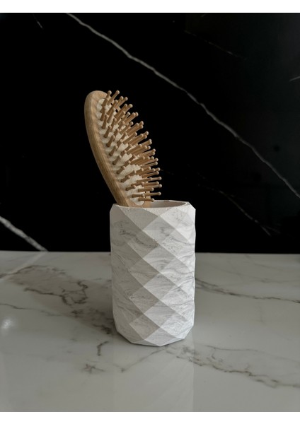 Dekoratif Beton Diş Fırçalık El Yapımı Banyo Aksesuarı Masaüstü Kalem Kutusu modelleri