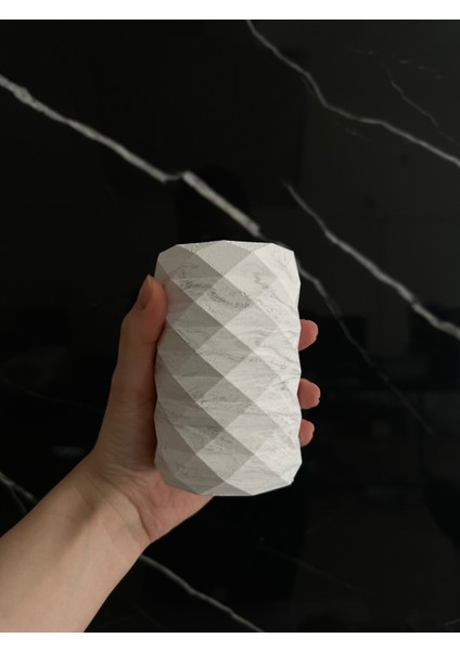 Dekoratif Beton Diş Fırçalık El Yapımı Banyo Aksesuarı Masaüstü Kalem Kutusu