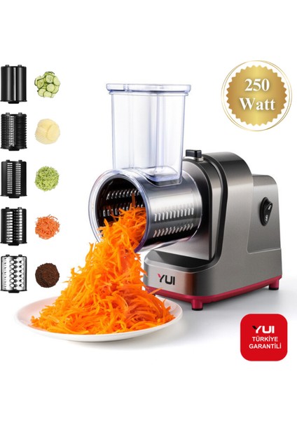 M376 Plus Otomatik Elektrikli Rende, Doğrayıcı ve Rondo, Gri, Çok Amaçlı ve Kullanışlı