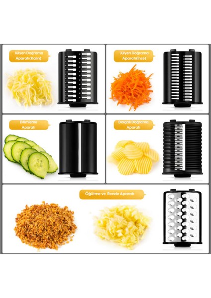 M376 Plus Otomatik Elektrikli Rende, Doğrayıcı ve Rondo, Gri, Çok Amaçlı ve Kullanışlı fiyatları