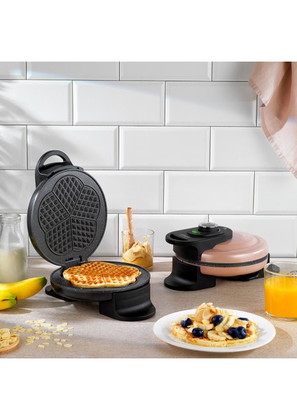 Füme Renkli Waffle Makinesi ile Lezzetli Tatlar Hazırlayın