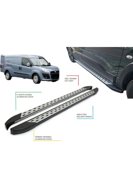 Doblo Maxi Uzun Şase Noktalı Yan Basamak 2010 2011 2012 2013 2014 2015 2016 2017 2018 2019 2020 2021