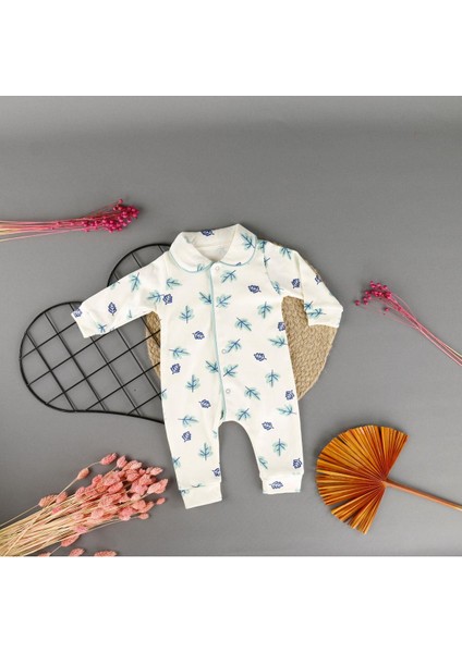 Yaprak Detaylı Çıtçıtlı Unisex Tulum