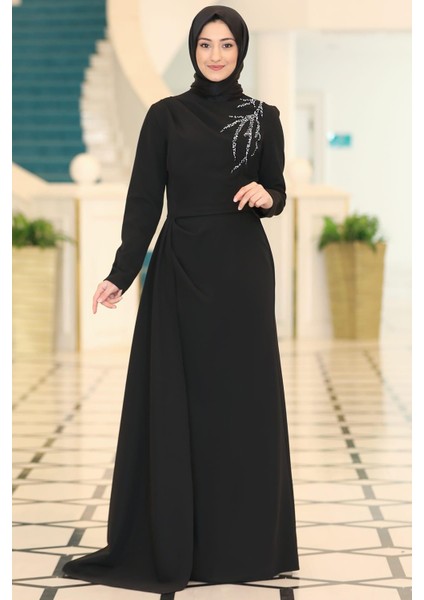 Adel Tesettür Abiye Siyah